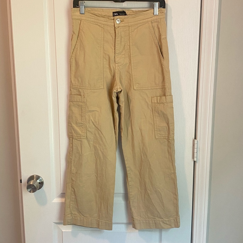 NWOT ZARA Cotton Wide Leg‎ Cargo Pants